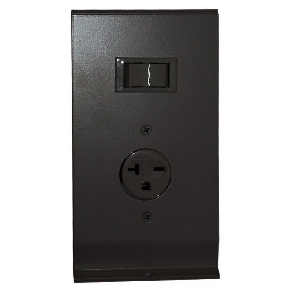 Electrical Receptacle, Air Conditioning, 20 AMP, 125 - 277 V, Brown. For Use With Hydronic & Architectural Electric Baseboard Heater