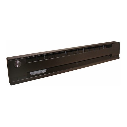 Electric Baseboard - Heavy-Duty Commercial Convection Heater, 240/208 V, 1 PH, 4.2/3.6 AMP, Steel Housing Material, Wall Mounting, Dimensions- 48 Length X 2-1/2 Depth X 6 Height IN, 1000/750 WTT, BTU Rating- 3413/2550, Bronze