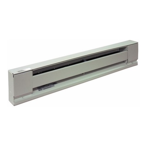 Electric Baseboard - Stainless Steel Element Convection Heater, 240/208 V, 1 PH, 8.3/7.2 AMP, Steel Housing Material, Wall Mounting, Dimensions- 96 2-1/2 Depth X 6 Height IN, 2000/1500 WTT, BTU Rating- 6826/5100, Ivory