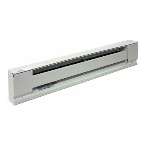 Electric Baseboard - Stainless Steel Element Convection Heater, 240/208 V, 1 PH, 6.3/4.7 AMP, Steel Housing Material, Wall Mounting, Dimensions- 72 Length X 2-1/2 Depth X 6 Height IN, 1500/1125 WTT, BTU Rating- 5100/3825, White