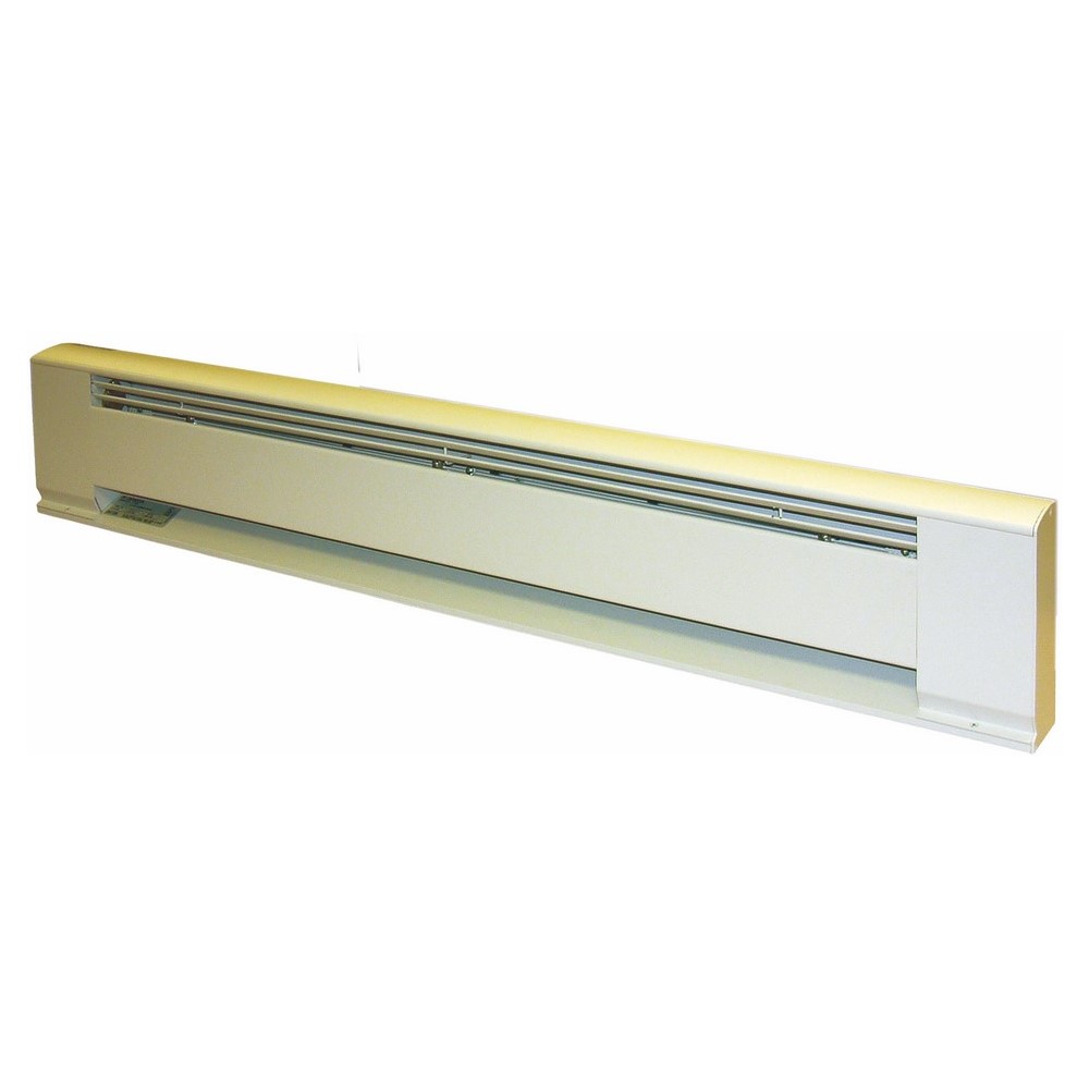 Hydronic Electric Baseboard Heater, 208 V, 1 PH, 6 AMP, Aluminum Housing, Wall Mounting, Dimensions- 60 Length X 3Width X 8.50 Height IN, 1250 WTT, BTU Rating- 4265, White