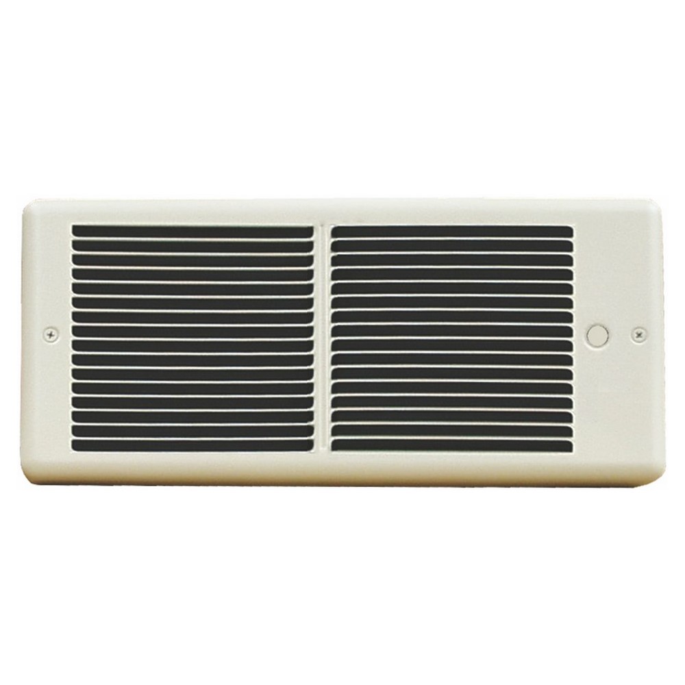 Register Style Fan Forced Wall Heater, 1 PH, 2000 WTT, 208 V, Wall Mounting, Dimensions- 14-1/2 Width X 7-1/8 Height X 3-1/2 Depth IN, Steel Housing Material, BTU Rating- 6826, 9.6 AMP, Air Flow- 70 CFM, White