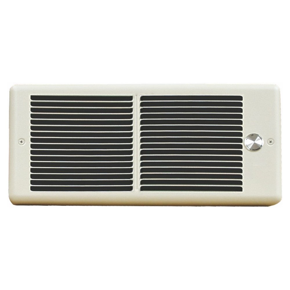 Register Style Fan Forced Wall Heater, Maximum Operating Temperature- 90 (Thermostat) DEG F 1 PH, 2000 WTT, 208 V, Wall Mounting, Dimensions- 14-1/2 Width X 7-1/8 Height X3-1/2 Depth IN, Steel Housing Material, BTU Rating- 6826, 9.6 AMP, Single Pole Thermostat, White