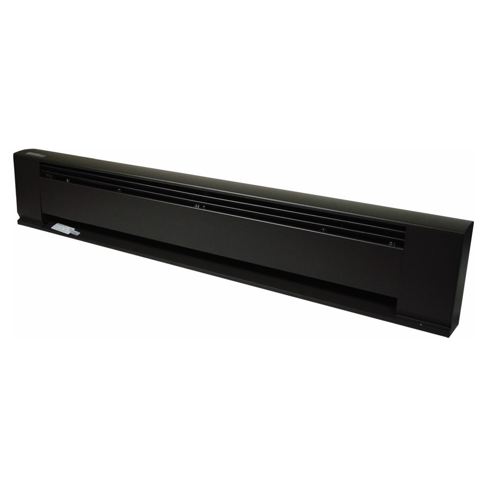 Architectural Electric Baseboard Heater, 277/240 V, 1 PH, 1.8/1.6 AMP, Aluminum Housing, Wall Mounting, Dimensions- 28 Length X 3Width X 8.50 Height IN, 500/375 WTT, BTU Rating- 1706/1275, Brown