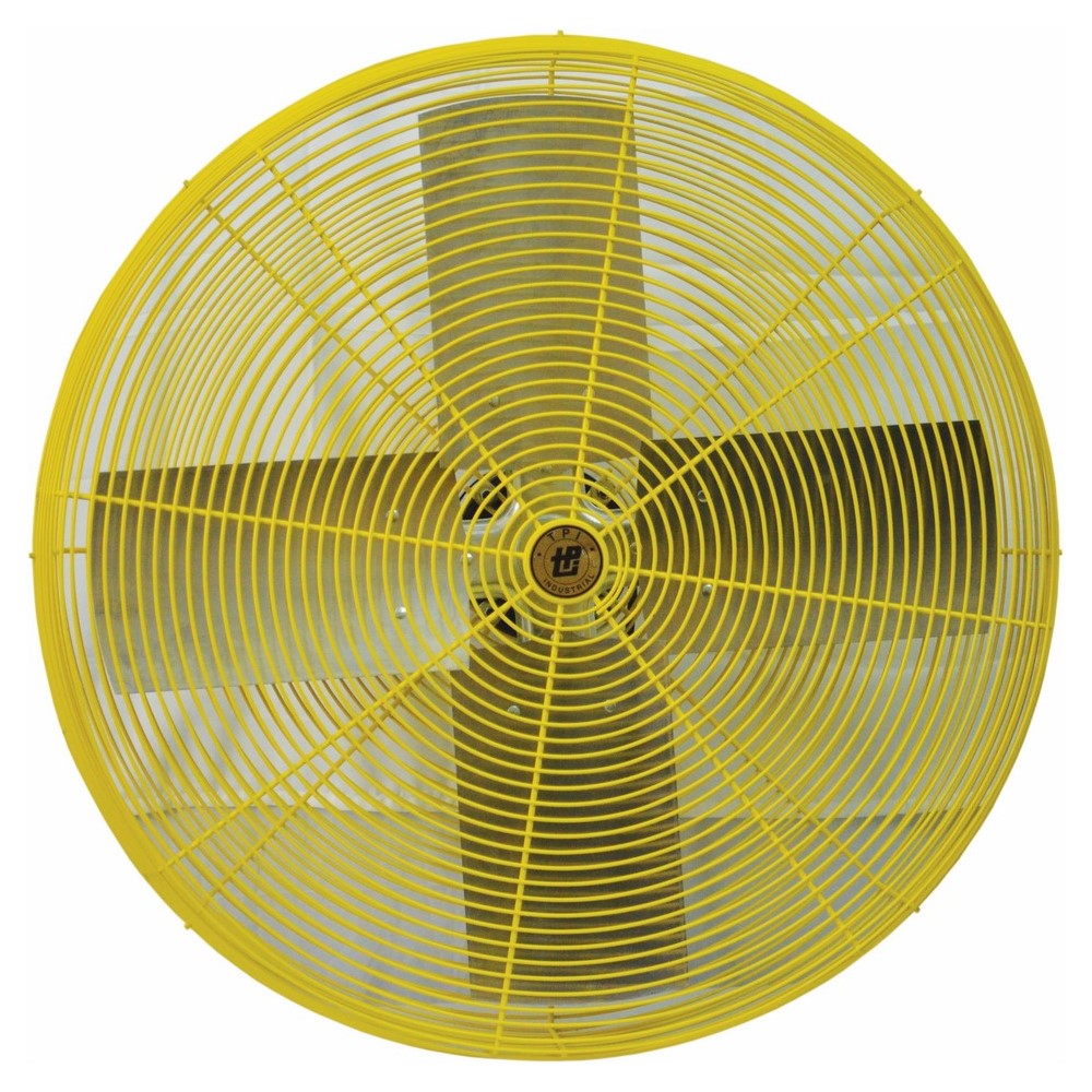 Industrial Heavy-Duty Yellow Air Circulator, Size- 27 IN, Blade Size- 24 IN, CFM 5600 (High) 4900 (Low), 1/2 HP, 3.5 AMP, Speed- 800 (Low), 1100 (High) RPM, 120 V, 2 Speeds