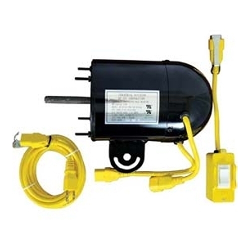 Motor, 1/3 HP, 1100 RPM Speed Rating, 120 V, 1 PH, Totally Enclosed, Frame- 48, Shaft Size- 1/2 IN, Yellow