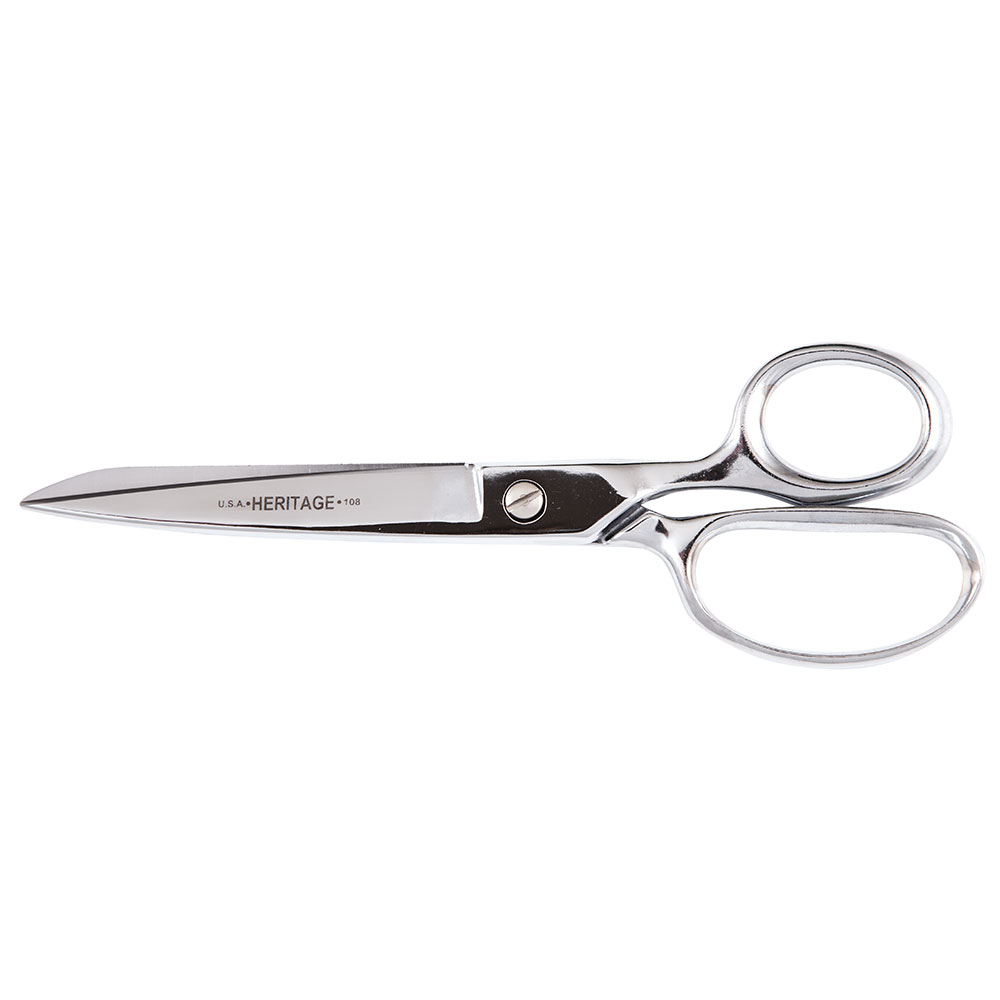 Straight Trimmer, 8-Inch, Scissors are made of chrome over nickel plated, carbon steel