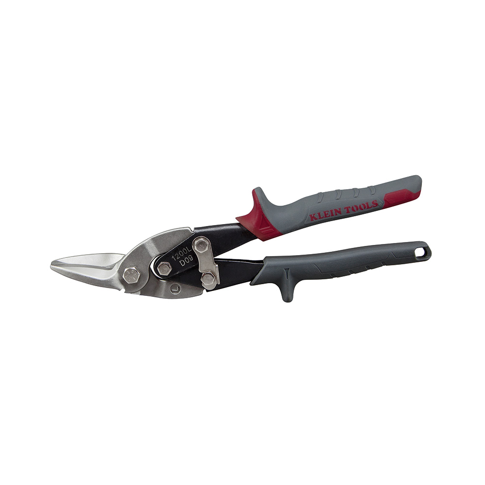 Aviation Snips with Wire Cutter, Left, Serrated blades of forged steel for superior strength and durability