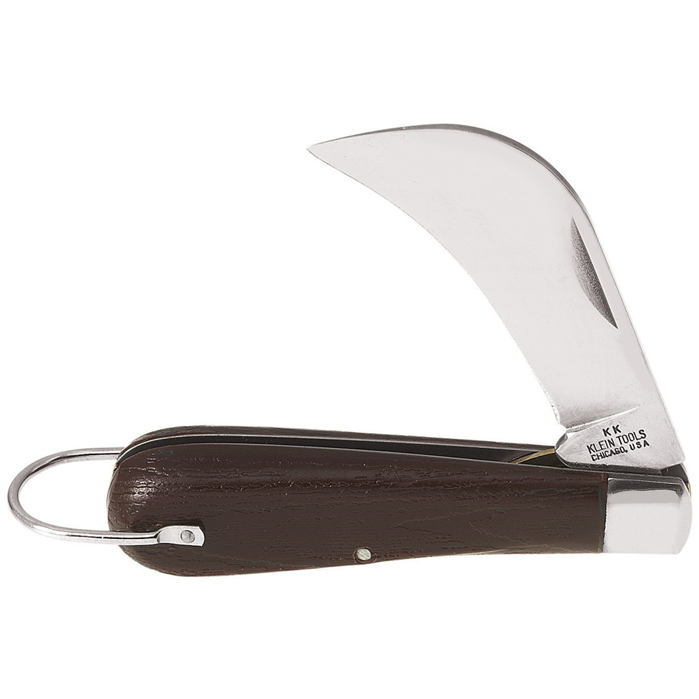 Pocket Knife, Carbon Steel Hawkbill Slitting Blade, Extra-large curved hawkbill slitting-blade 2-5/8-Inch (67 mm) long