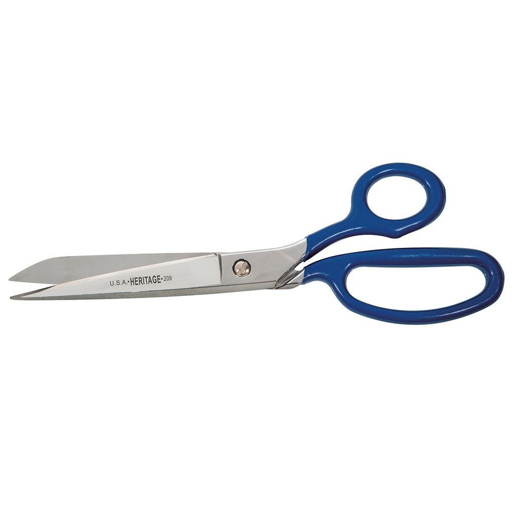 Bent Trimmer w/Blue Coating, 9-Inch, Scissors are chrome over nickel plated, carbon steel