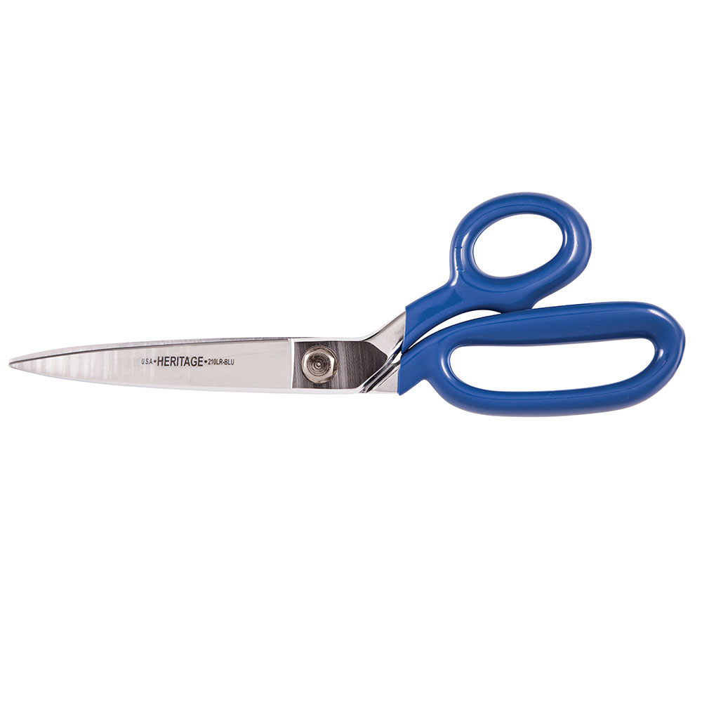 Bent Trimmer w/Large Ring, Coated Handles, 10-Inch, Scissors are made of chrome over nickel plated, carbon steel