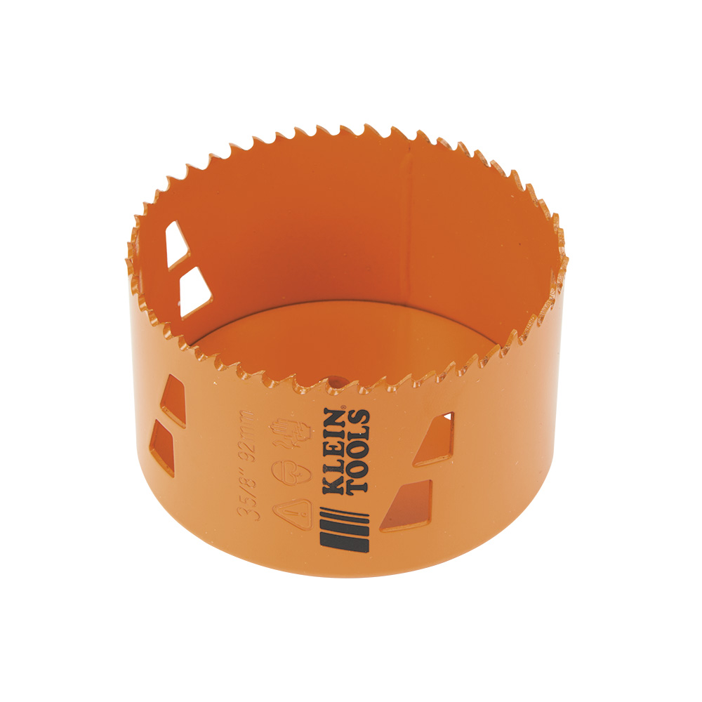 Bi-Metal Hole Saw, 3-5/8-Inch, Optimized for cutting steel including stainless steel