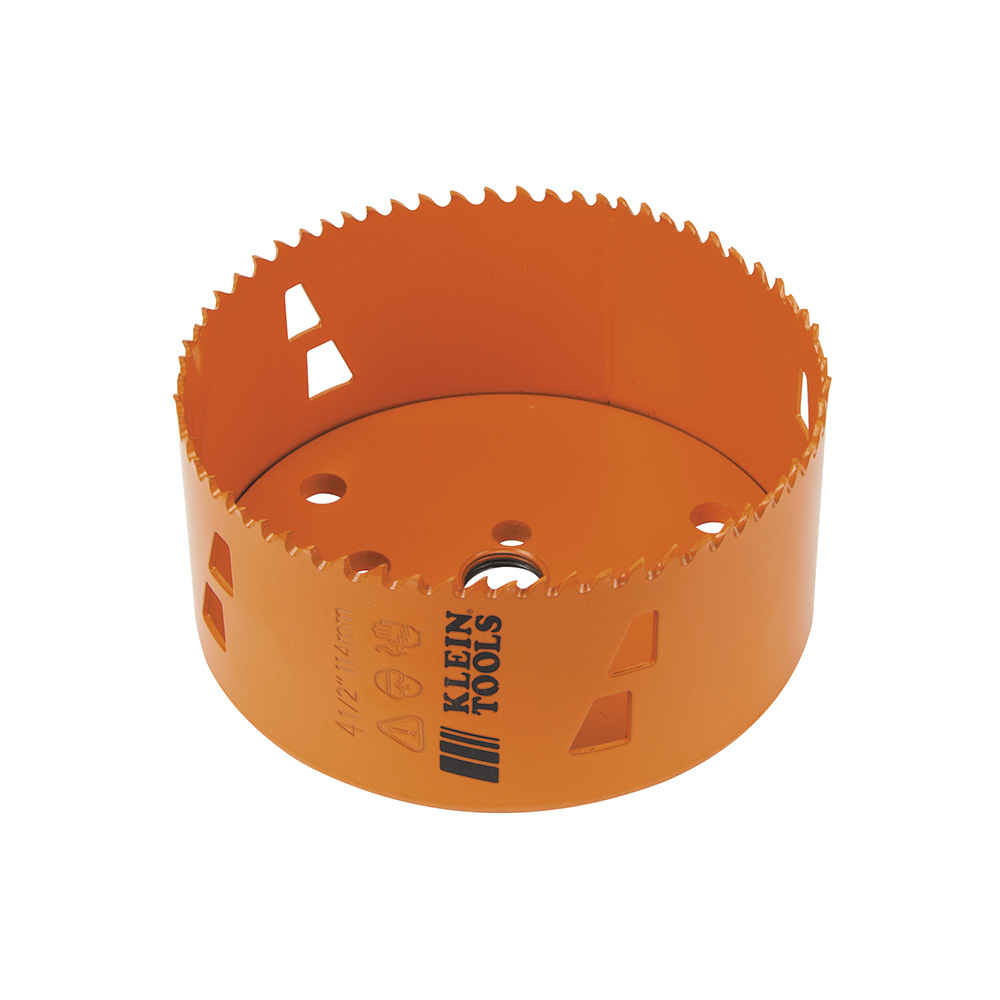 Bi-Metal Hole Saw, 4-1/2-Inch, Optimized for cutting steel including stainless steel