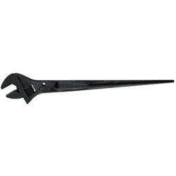 Klein® 3239 Adjustable Construction Wrench, 1-1/2 in Spud Handle Wrench, Black Oxide, 16 in OAL, Alloy Steel