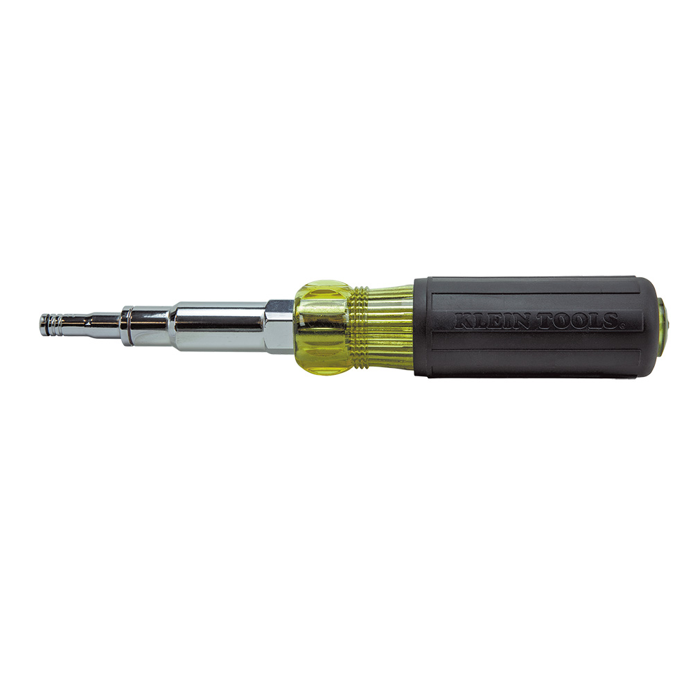 6-in-1 Multi-Bit Nut Driver, Heavy Duty, This Klein Screwdriver / Nut Driver includes 3/16-Inch, 1/4-Inch, 5/16-Inch, 3/8-Inch, 7/16-Inch and 9/16-Inch six-point hex nut drivers