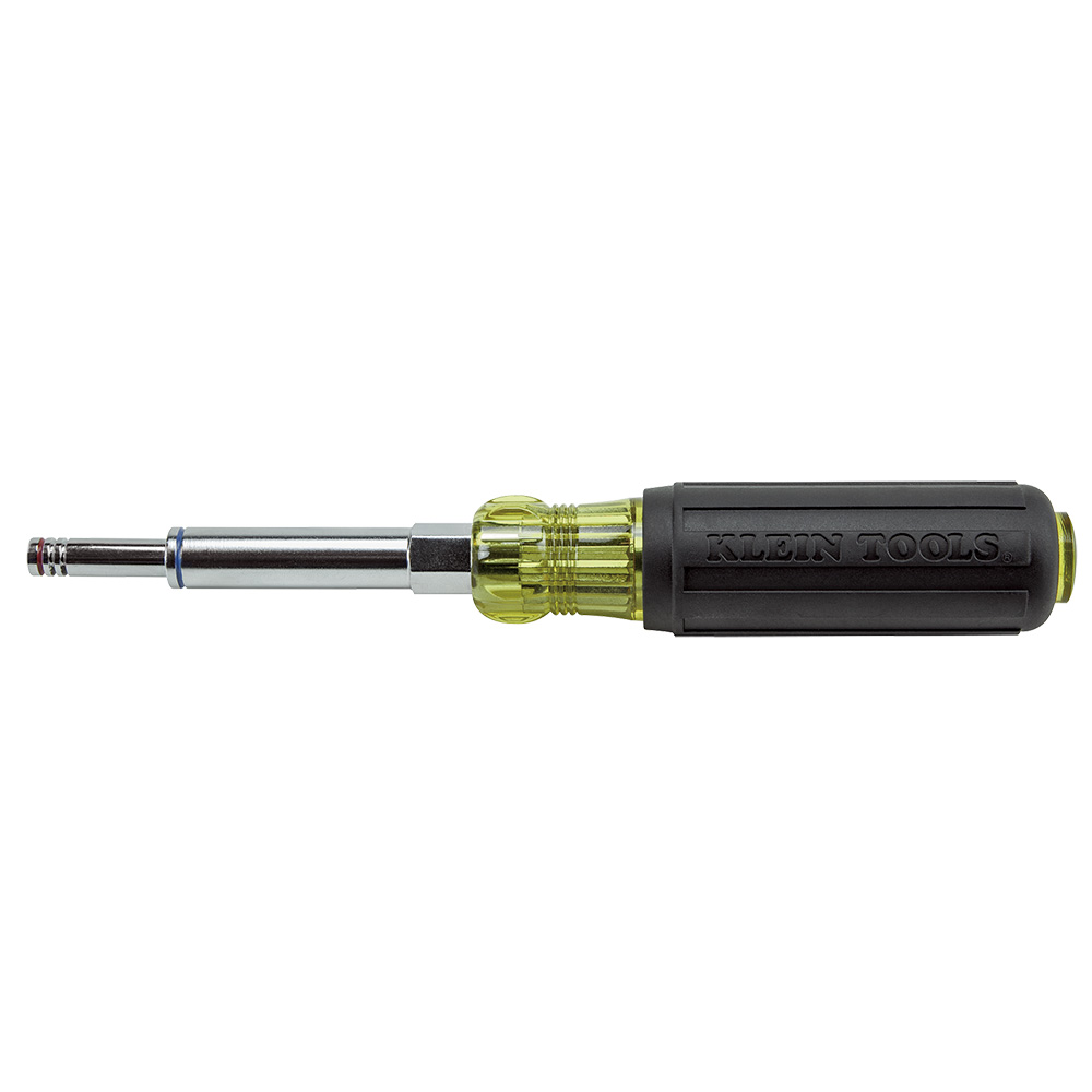 5-in-1 Multi-Bit Screwdriver / Nut Driver, Heavy Duty, This Klein Screwdriver / Nut Driver includes 3/16-Inch, 1/4-Inch, 5/16-Inch, 3/8-Inch and 9/16-Inch six-point hex nut drivers