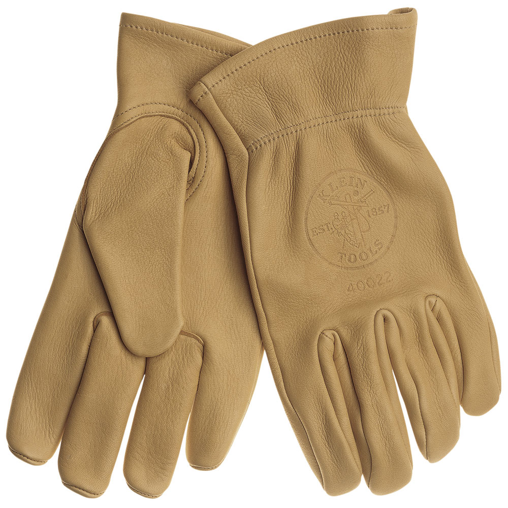 Cowhide Work Gloves, Medium, Premium cowhide, soft and form-fitting for maximum comfort