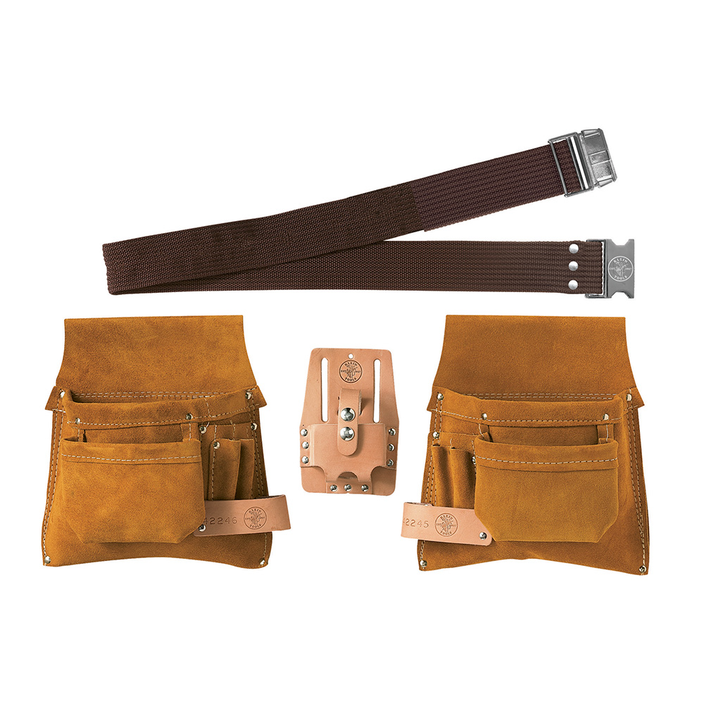 Nail/Screw and Tool-Pouch Combination, Leather construction