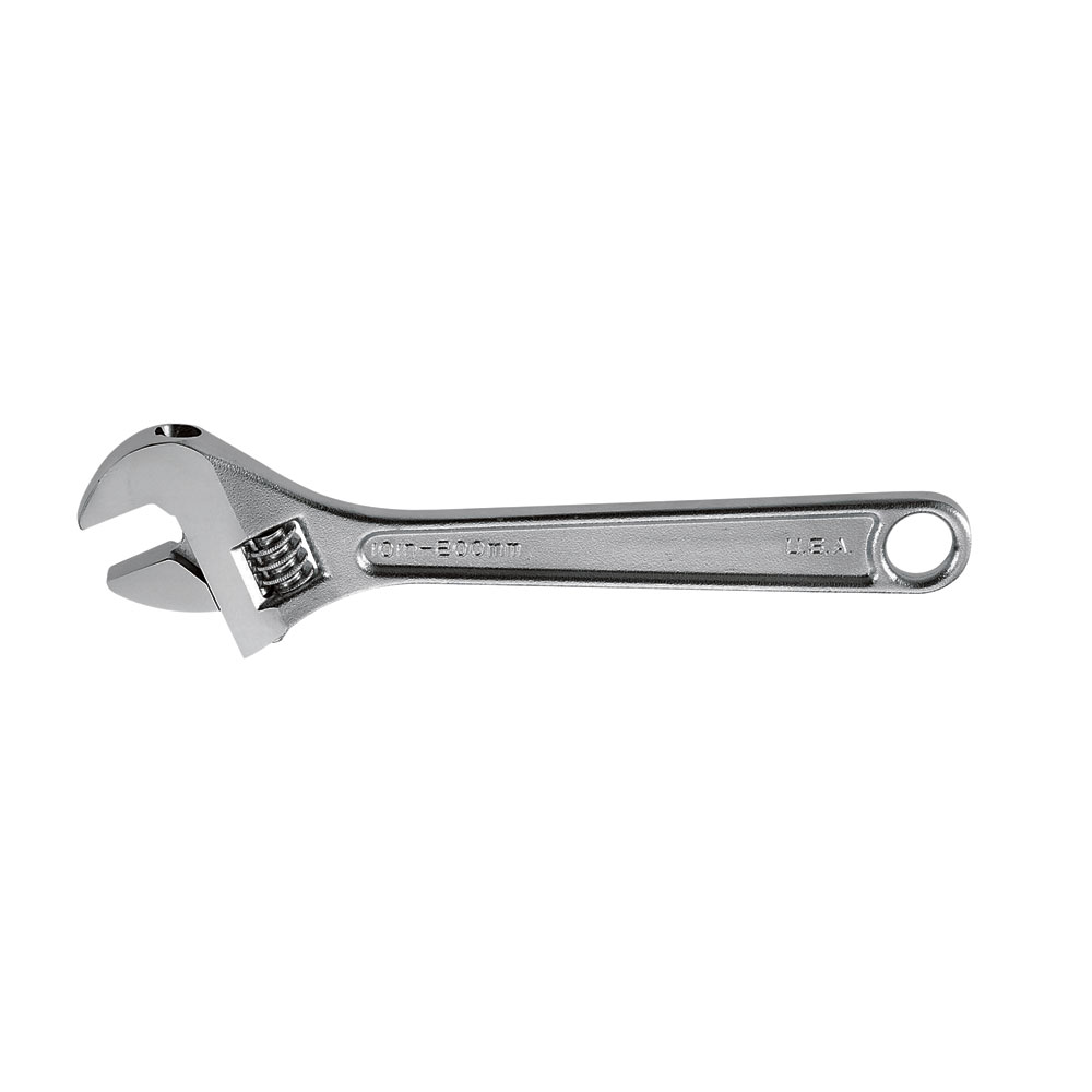 Adjustable Wrench, Extra-Capacity, 10-Inch, Extra capacity allows use of a smaller size wrench to handle bigger jobs, especially in confined spaces