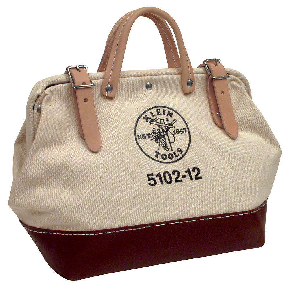 Canvas Tool Bag, 12-Inch, Heavy-duty No. 8 natural canvas tool bag