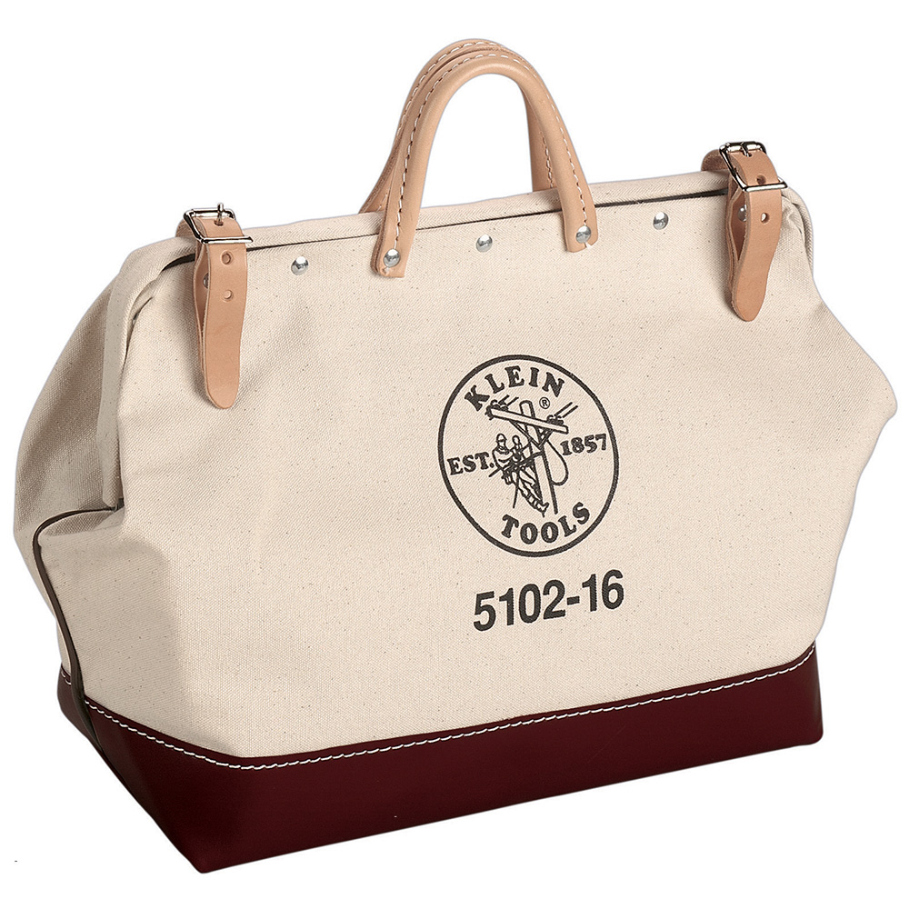 Canvas Tool Bag, 16-Inch, Heavy-duty No. 8 natural canvas tool bag