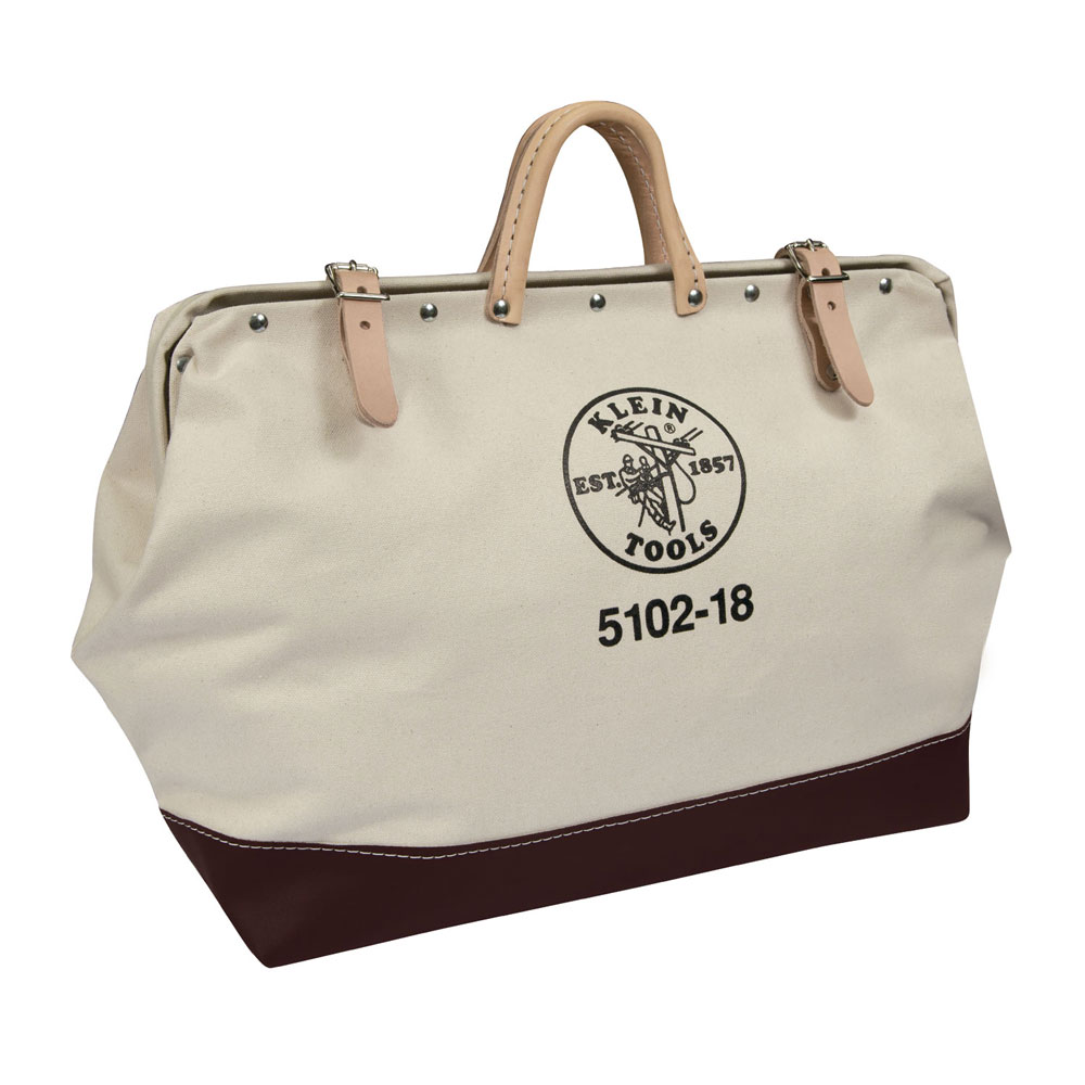 Canvas Tool Bag, 18-Inch, Heavy-duty No. 8 natural canvas tool bag