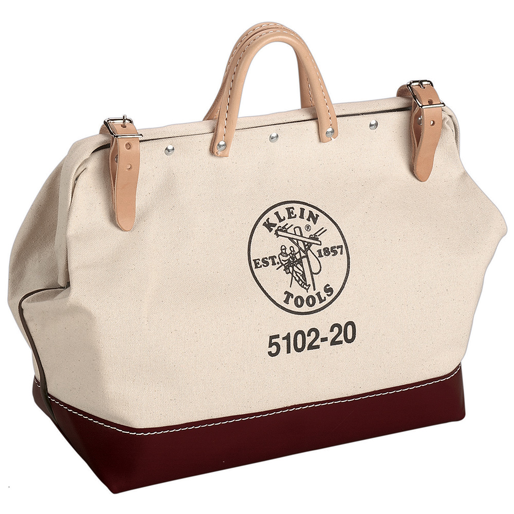 Canvas Tool Bag, 20-Inch, Heavy-duty No. 8 natural canvas tool bag