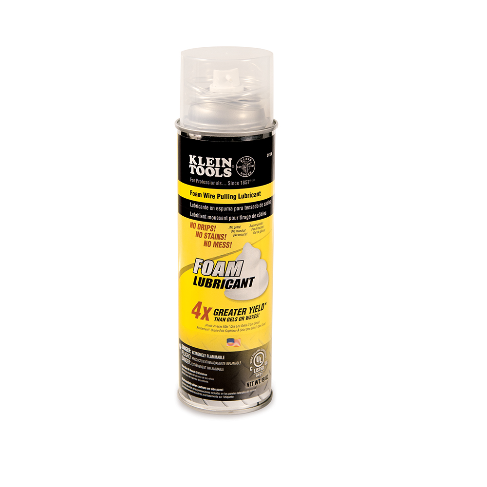 Wire Pulling Foam Lubricant, No mess formula stays where it is applied and wipes clean from hands and fabric