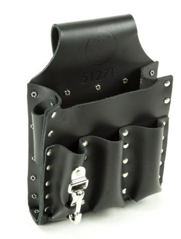 Tool Pouch, 6 Pocket, Tunnel Loop, Features a large utility pocket, three pliers pockets and two screwdriver pockets