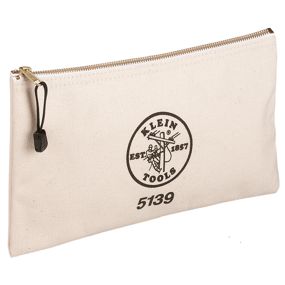 Zipper Bag, Canvas Tool Pouch 12.5 x 7 x 4.25-Inch, Tool Bag made of No. 10 canvas, with strong zipper