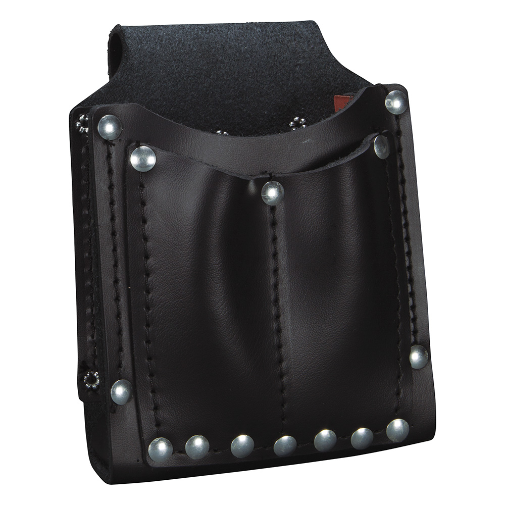 Utility Pouch, 3-Pocket, Leather, Stitched and riveted leather construction for long life