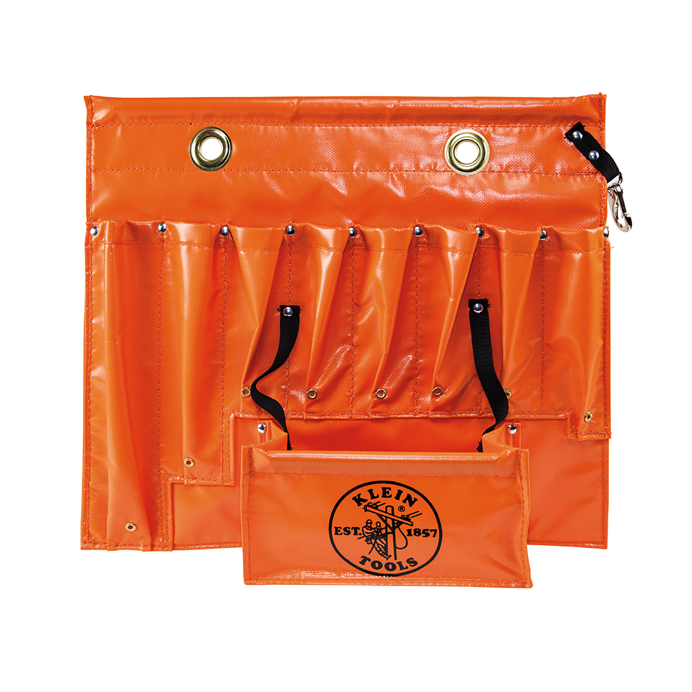 Small Aerial Apron, 8 hand-tool pockets, one pouch and a swivel snap hook