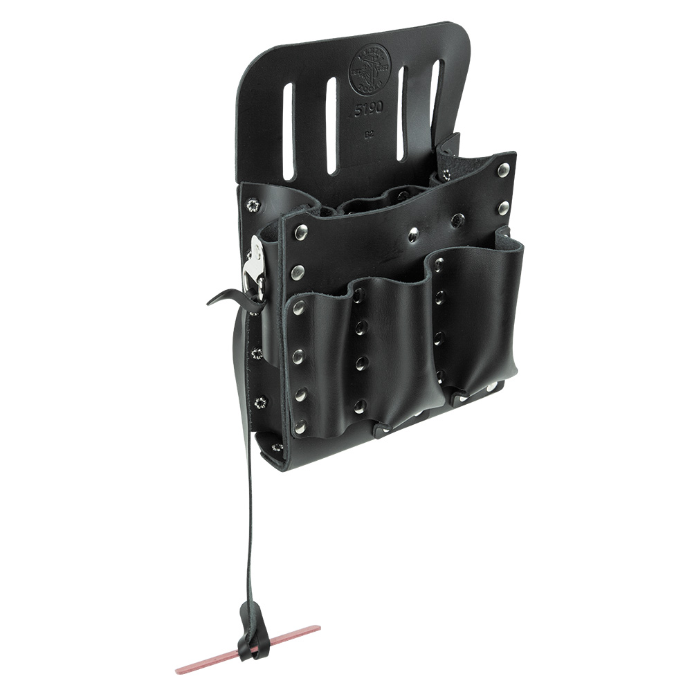 10-Pocket Tool Pouch, Ten separate compartments with places for a wide variety of pliers, screwdrivers and other tools