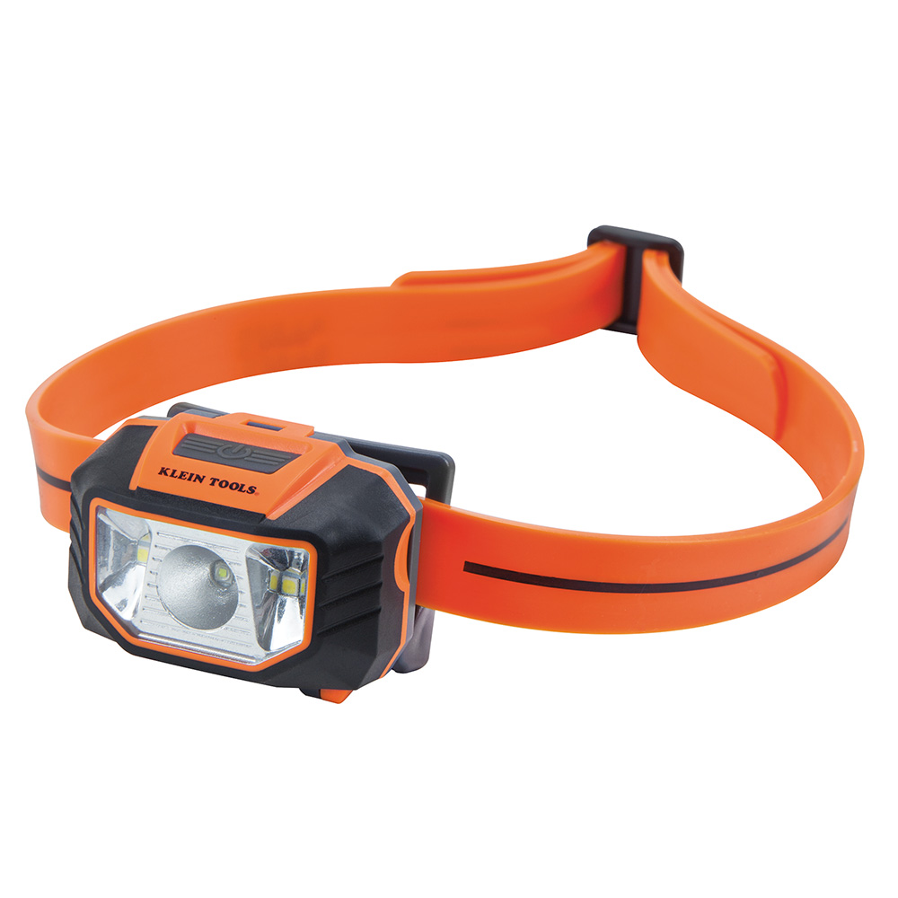 LED Headlamp with Silicone Hard Hat Strap, LED Light with anti-slip silicone strap stays security fastened to hard hat