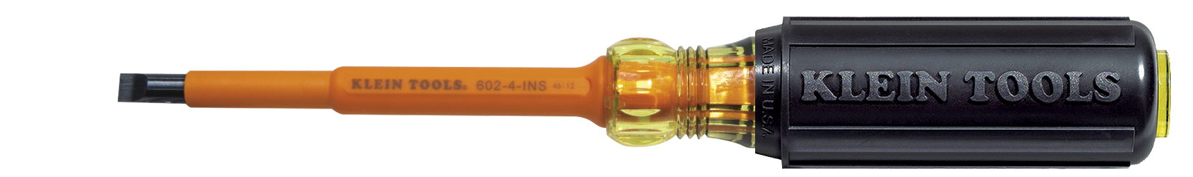 1/4-Inch Cabinet Tip Insulated Screwdriver, 4-Inch, 1000V rated for safety