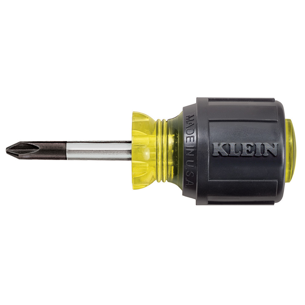 Stubby Screwdriver, #2 Phillips, 1-1/2-Inch Shank, Precision-machined tip provides accurate fit and torque without slippage