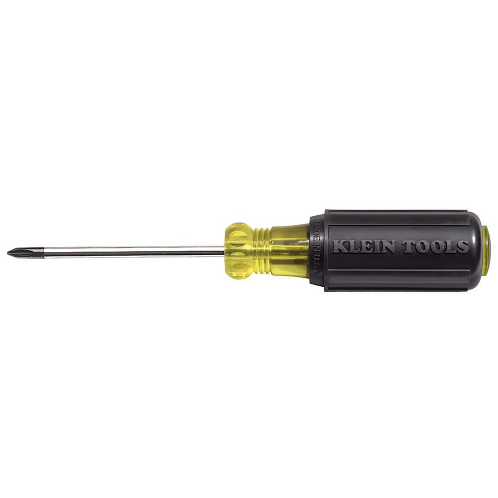 #1 Phillips Screwdriver, 3-Inch Round Shank, Precision-machined tip provides accurate fit and torque without slippage