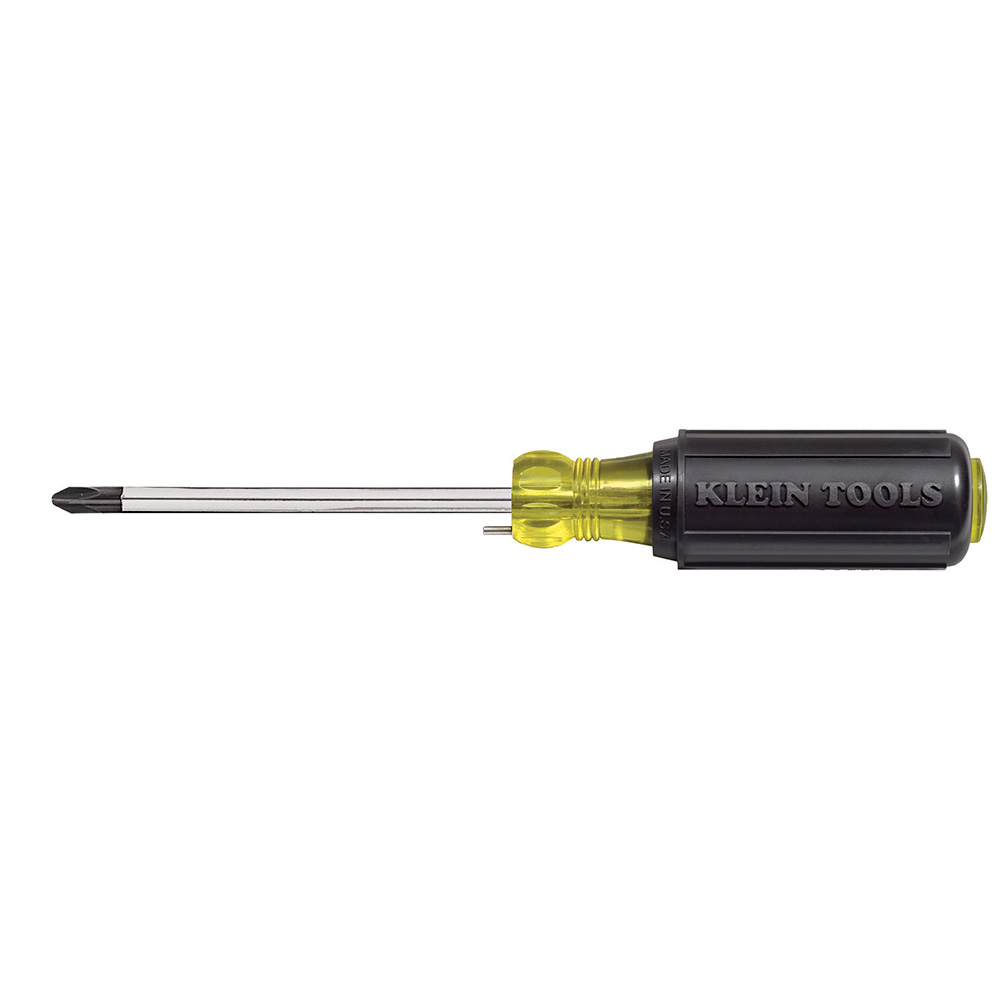 #2 Wire Bending Phillips Screwdriver, Metal stud offers a convenient and easy way to bend, loop and connect solid wire when installing outlets and switches