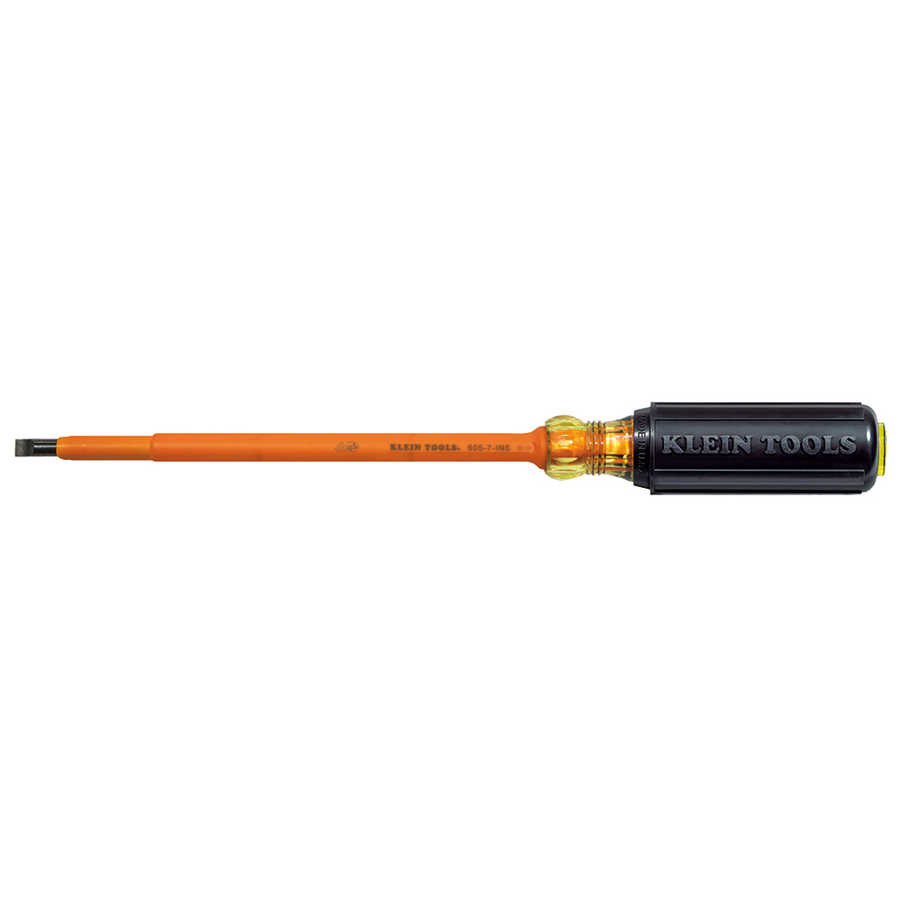 Insulated 1/4-Inch Cabinet Tip Screwdriver, 7-Inch, 1000V Rated for safety