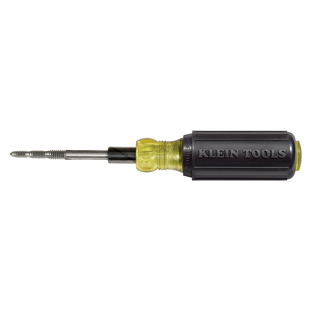 6-in-1 Tapping Tool, Cushion Grip, Forms new threads, re-forms burred or damaged threads, and cleans out obstructions