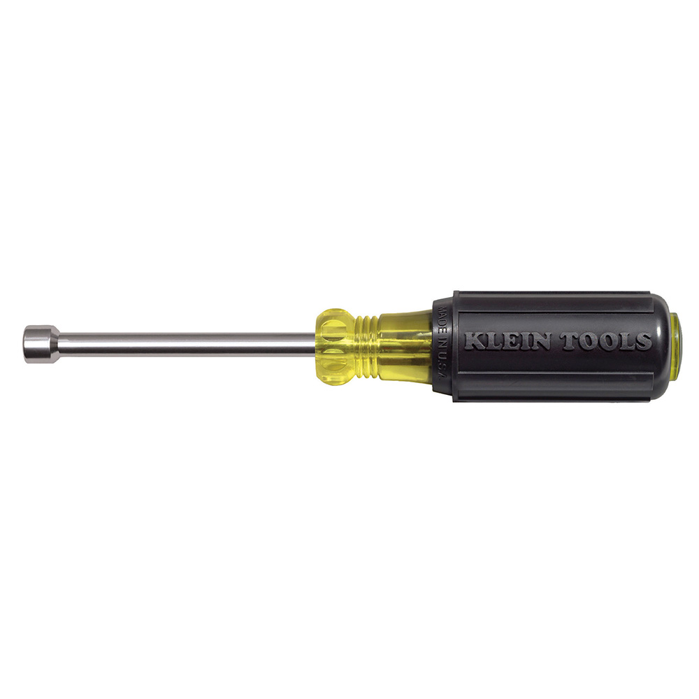 1/4'' Magnetic Tip Nut Driver 3'' Shaft, Exclusive hollow shaft design with Rare-Earth magnetic tip features unobstructed pass-through, even on long bolts