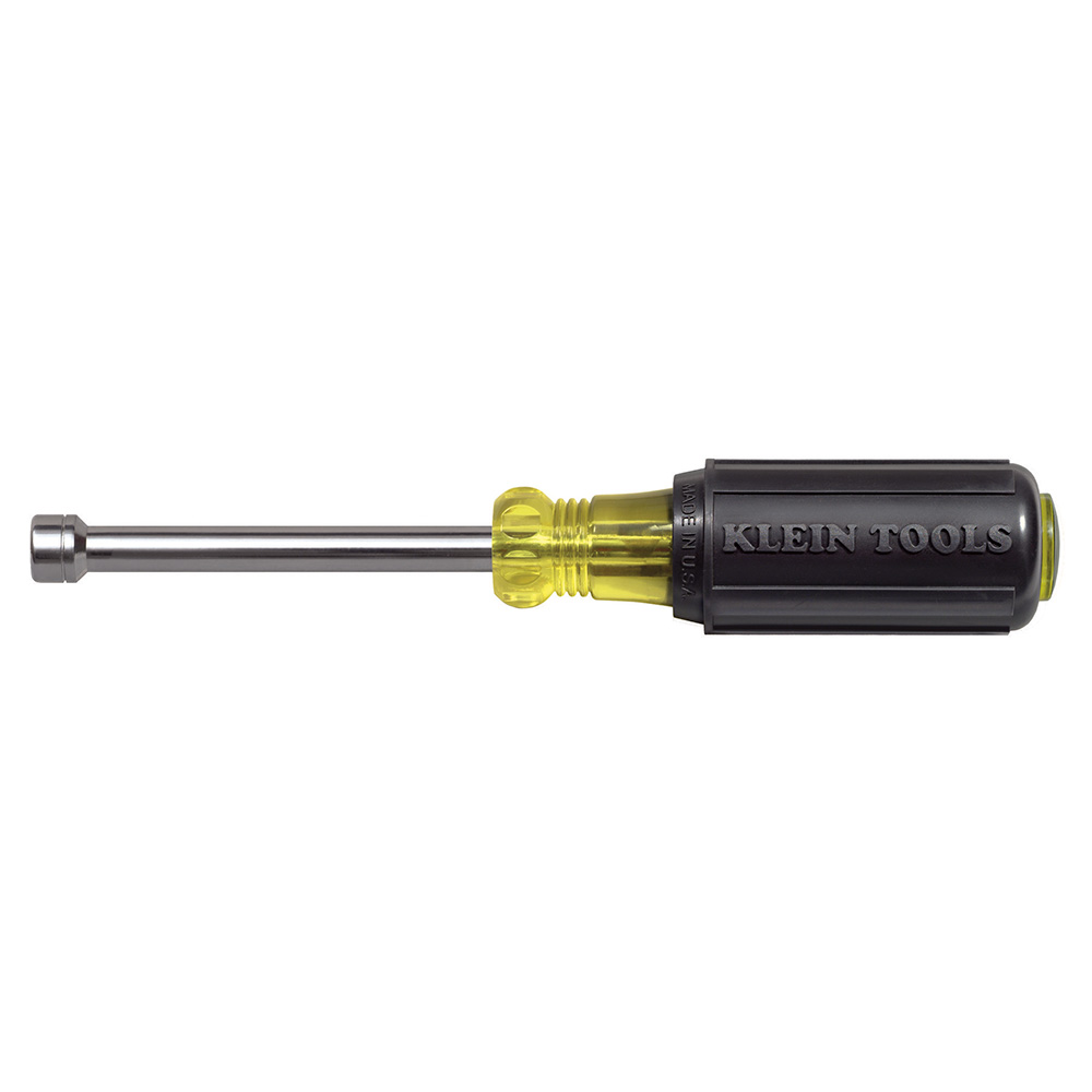 7 mm Cushion Grip Nut Driver with 3-Inch Shaft, Standard length for most applications, fits over long bolts and studs