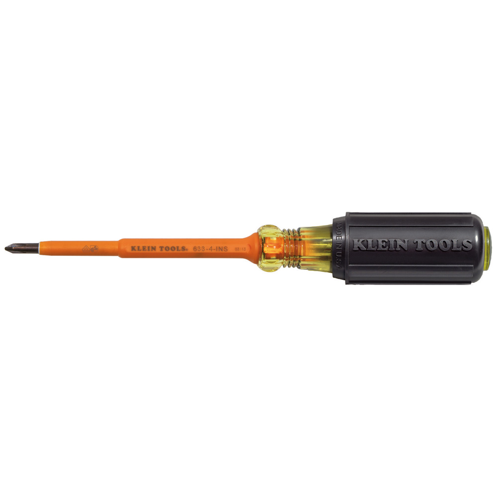 Insulated Screwdriver, #1 Phillips Tip, 4-Inch, 1000V Rated for safety