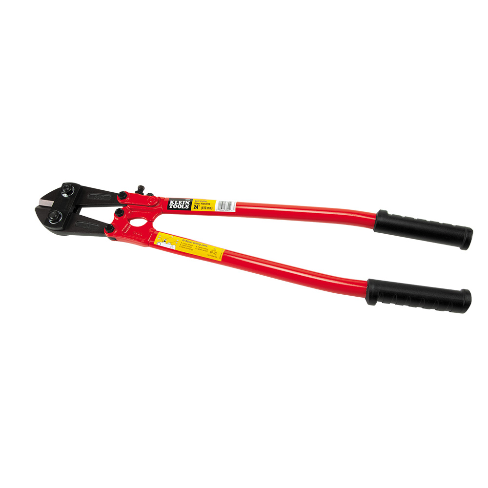Steel-Handle Bolt Cutter, 24-Inch, Handles have heavy vinyl grips with flat grips ends for 90-degree cuts