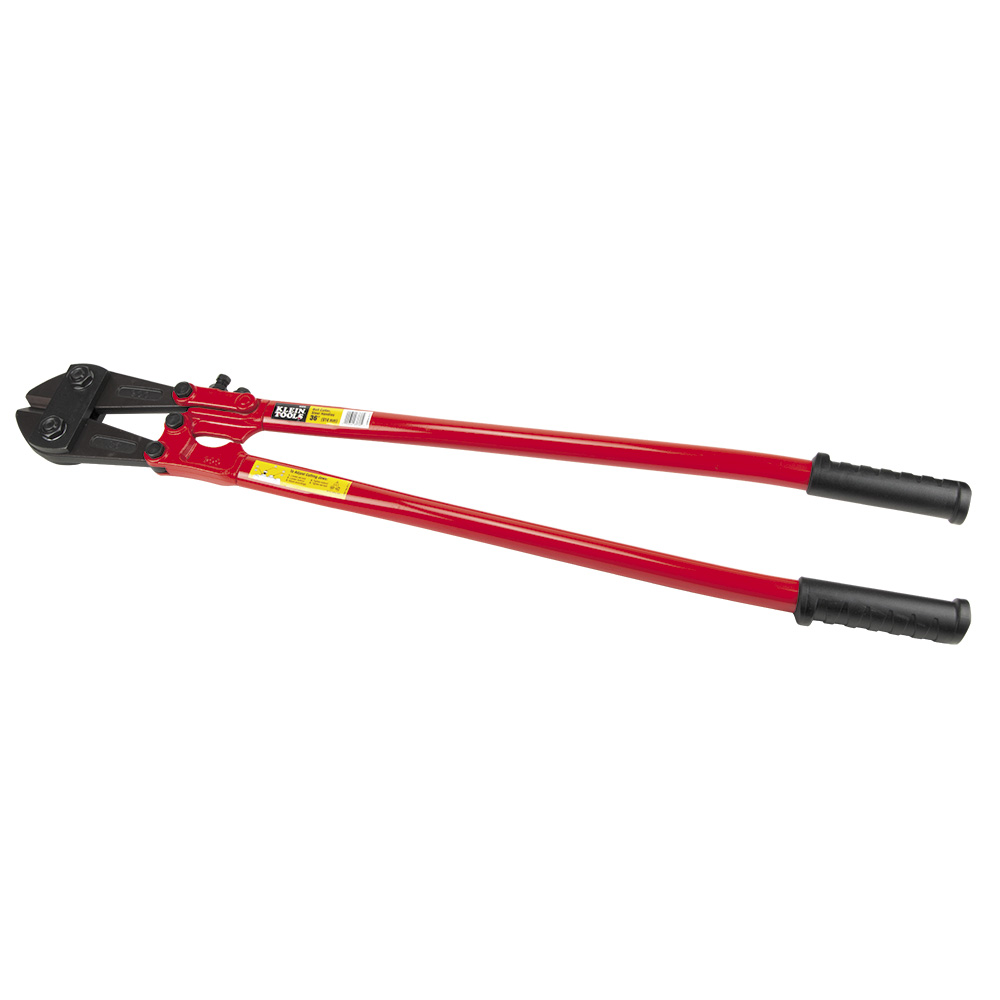 Bolt Cutter with Steel Handles, 36-Inch, Black/Red, Handles have heavy vinyl grips with flat grips ends for 90-degree cuts