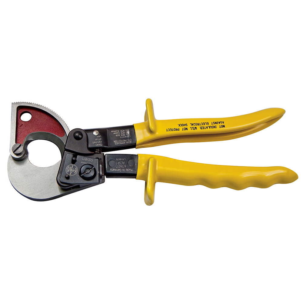 Ratcheting ACSR Cable Cutter, Reduced hand force for easier cutting