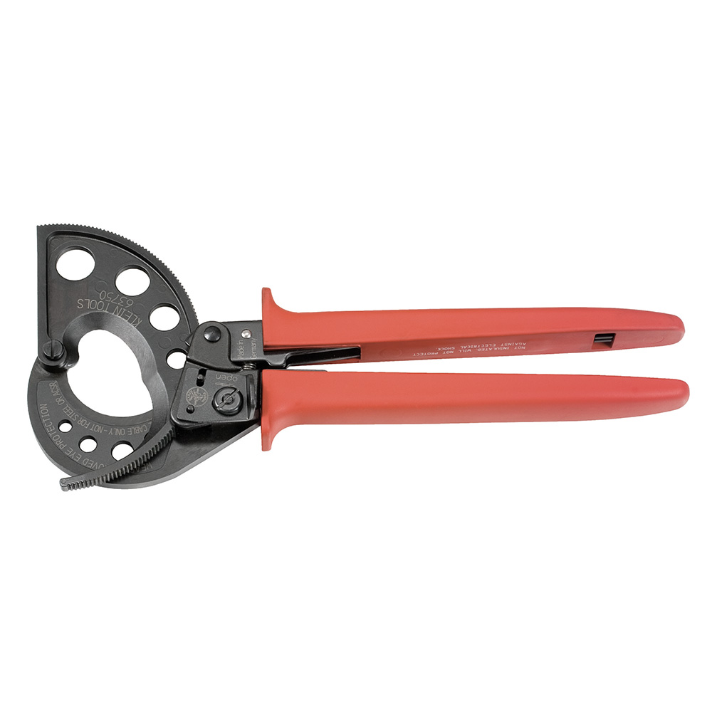 Ratcheting Cable Cutter 1000 MCM, Reduced hand force for easier cutting