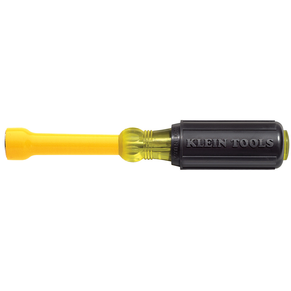 1/2-Inch Coated Nut Driver, 3-Inch Hollow Shaft, Entire shank plastic coated for circuit protection only. NOT INSULATED