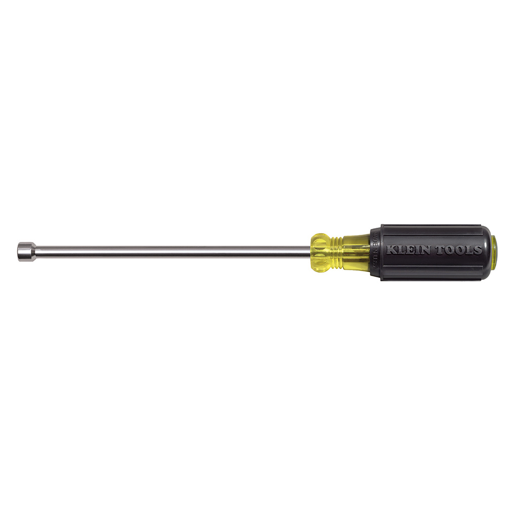 1/4'' Magnetic Tip Nut Driver 6'' Shaft, Exclusive hollow shaft design with Rare-Earth magnetic tip features unobstructed pass-through, even on long bolts