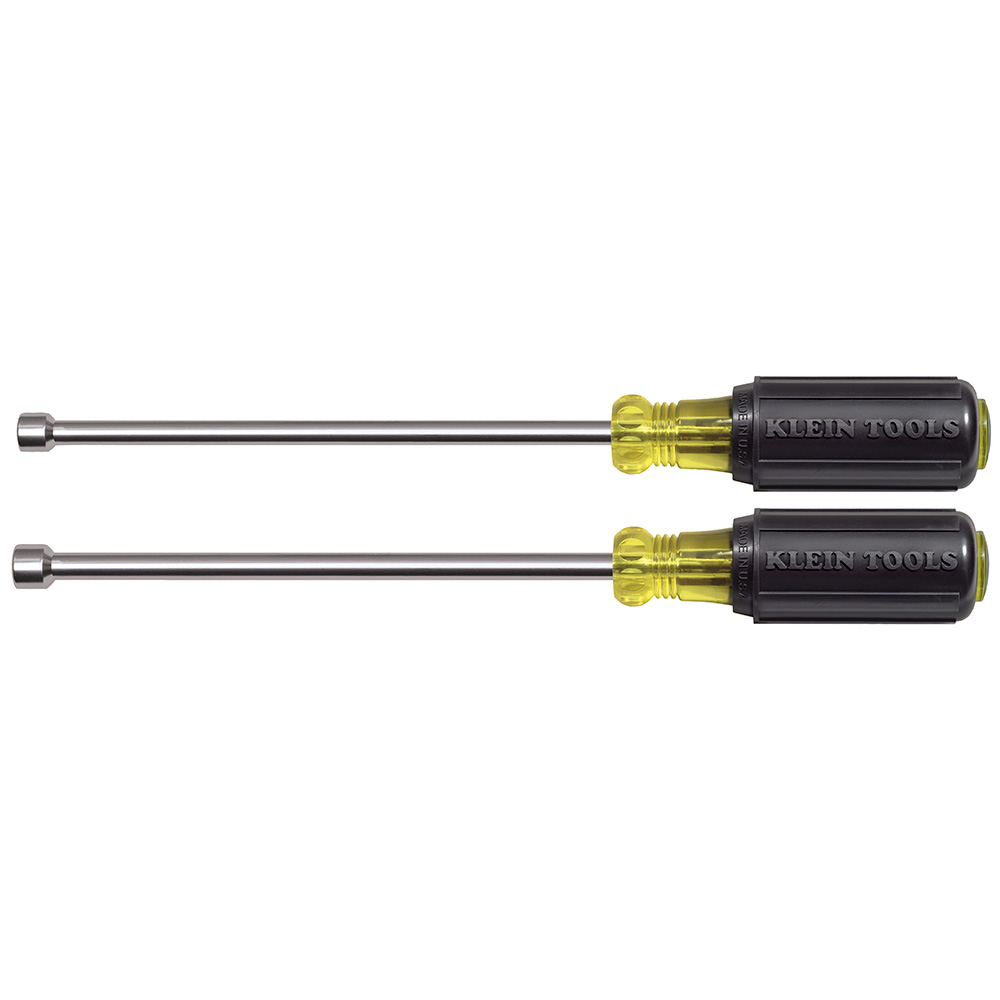 Nut Driver Set, Magnetic Nut Drivers, 6-Inch Shafts, 2-Piece, Tool Set includes general purpose selection of the most frequently used nut drivers (Cat. Nos. 646-1/4M and 646-5/16M)